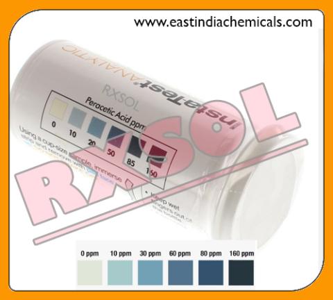 Peracetic Acid Test Strips 0 to 160 ppm